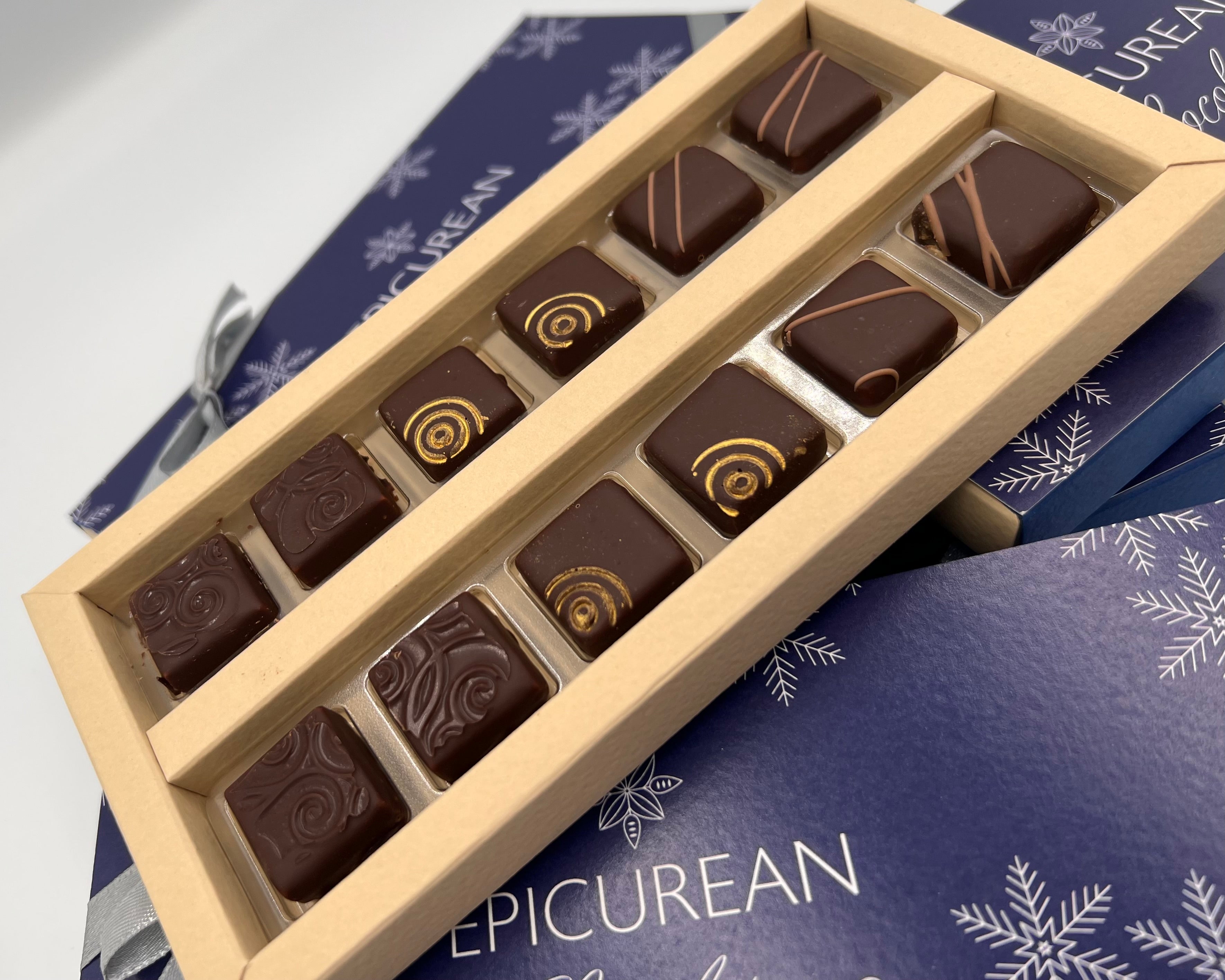 Epicurean Dark Chocolate Christmas Collection x12